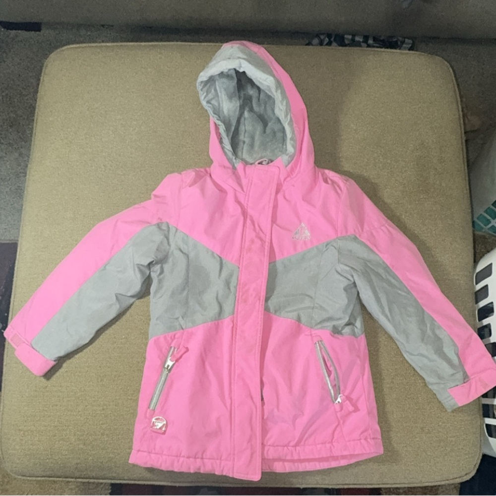 Gerry Weber Pink and Gray Kids Raincoat